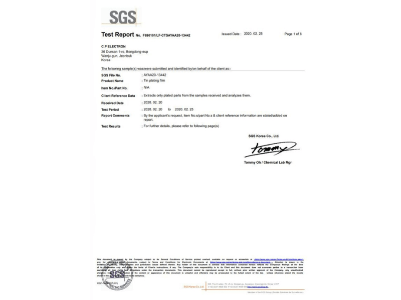 SGS Independent Testing and Compliance Certification